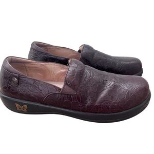 Alegria Shoes Sz 42 Womens Keli Pewter Lace Slip On Leather RN Professional